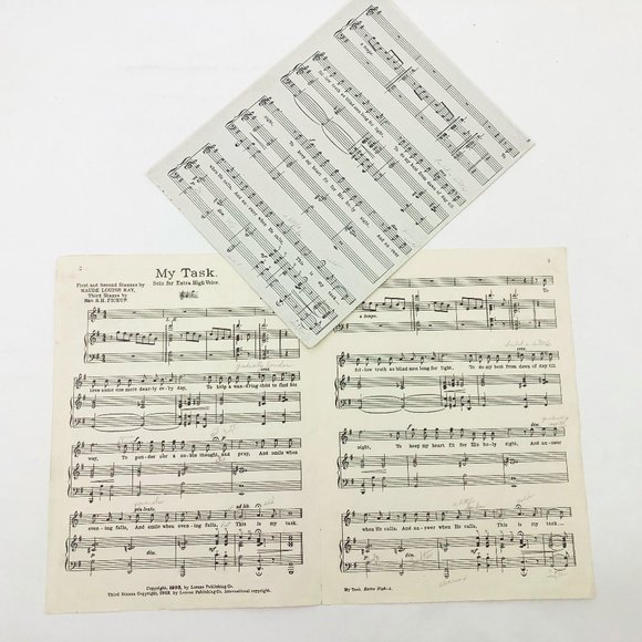 Ashford "My Task" Sheet Music Vocal Sacred Extra High Voice - Picture 4 of 4